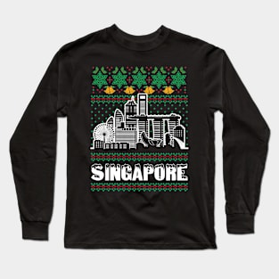 Singapore City Ugly Christmas Long Sleeve T-Shirt